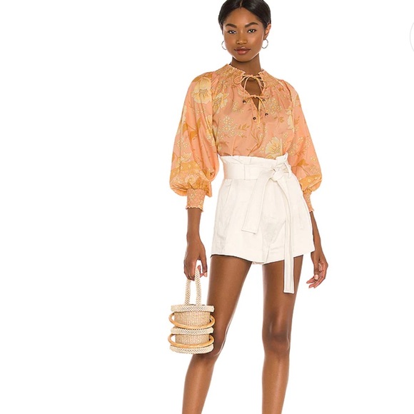 Spell The Sloan Blouse in Peach - Picture 4 of 6